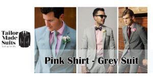 pink shirt grey suit TMS tailor made auckland hamilton