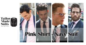 pink shirt navy suit TMS tailor made affordable auckland hamilton