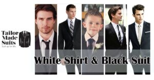 white & black suit advice combination TMS
