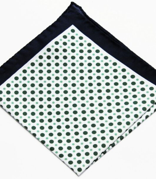 Green Dotted Pocket Square