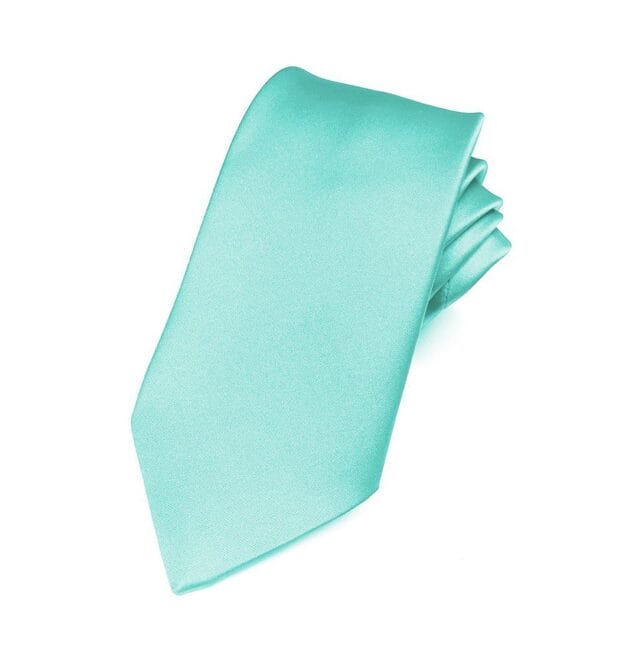 Fellini Plain Aqua Tie