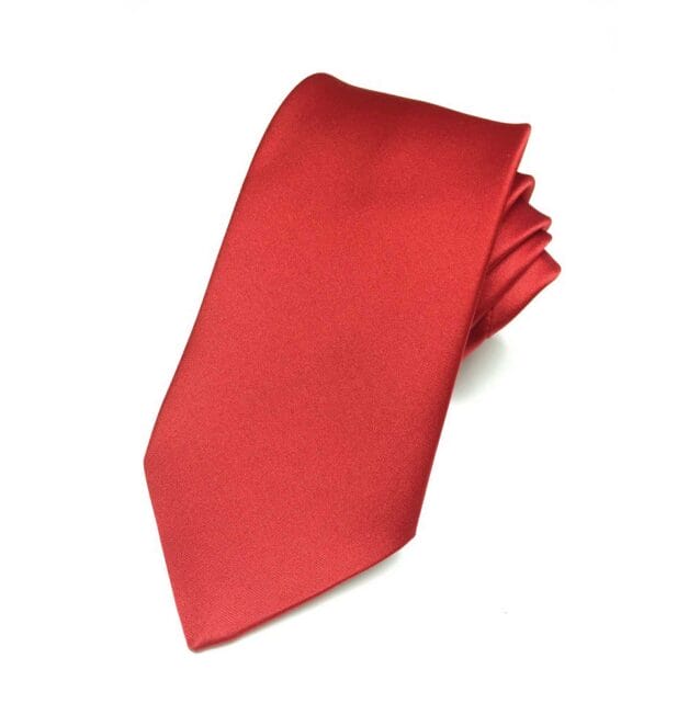 Fellini Plain Red Tie