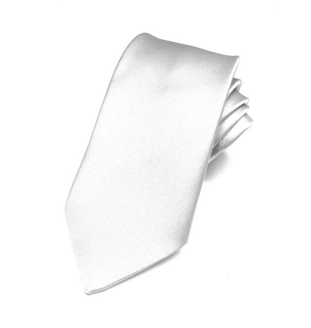 Fellini Plain White Tie