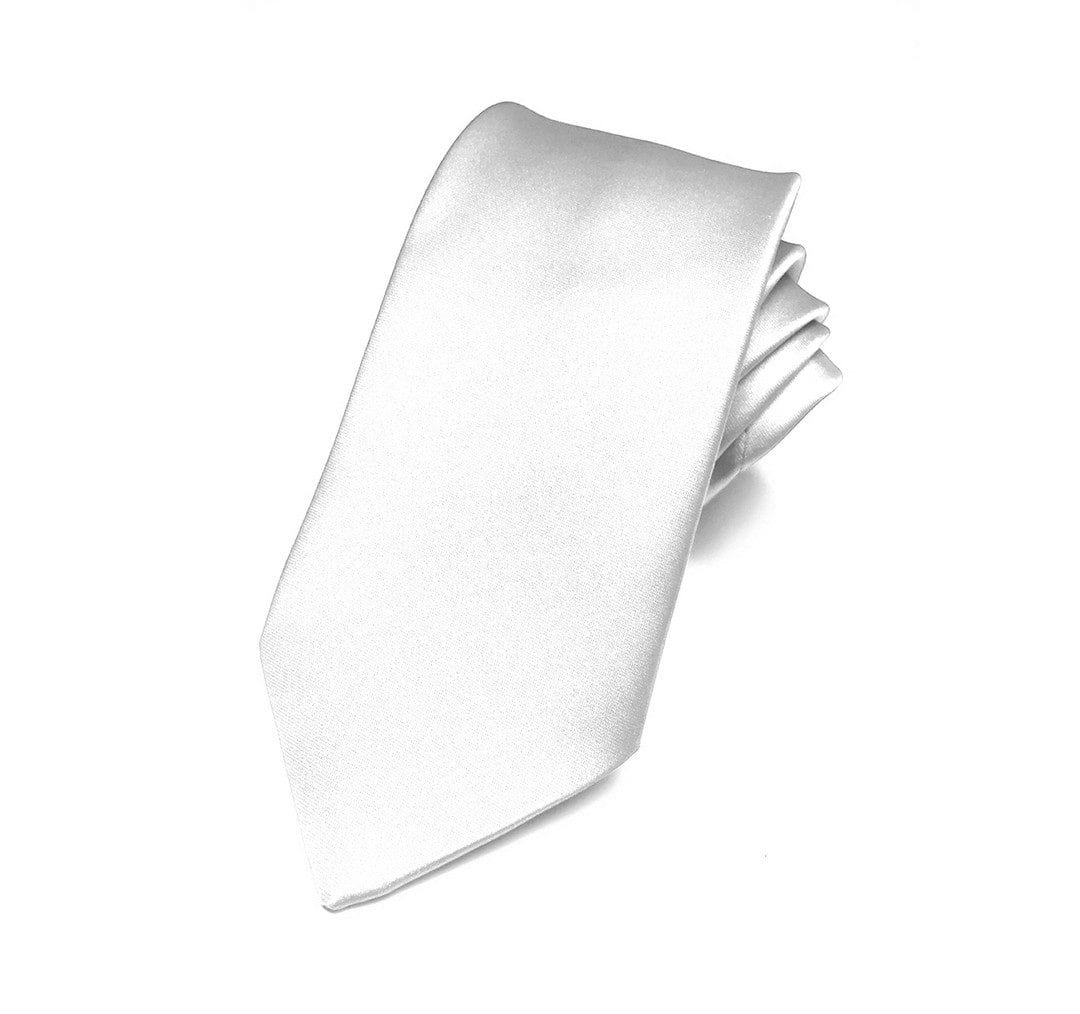 Fellini Plain White Tie