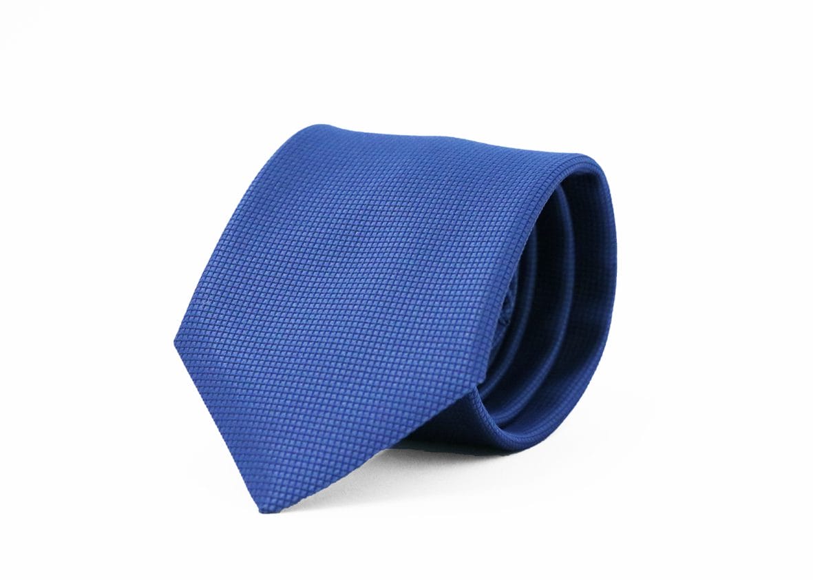 Fellini Jacquard Cobalt Blue Tie - Image 2