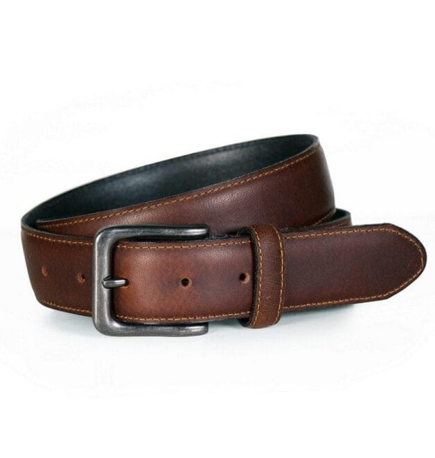 Leather Brown Belt - Bourbon