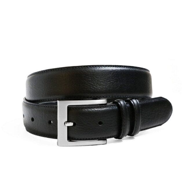 Full Leather Black Belt - Siena
