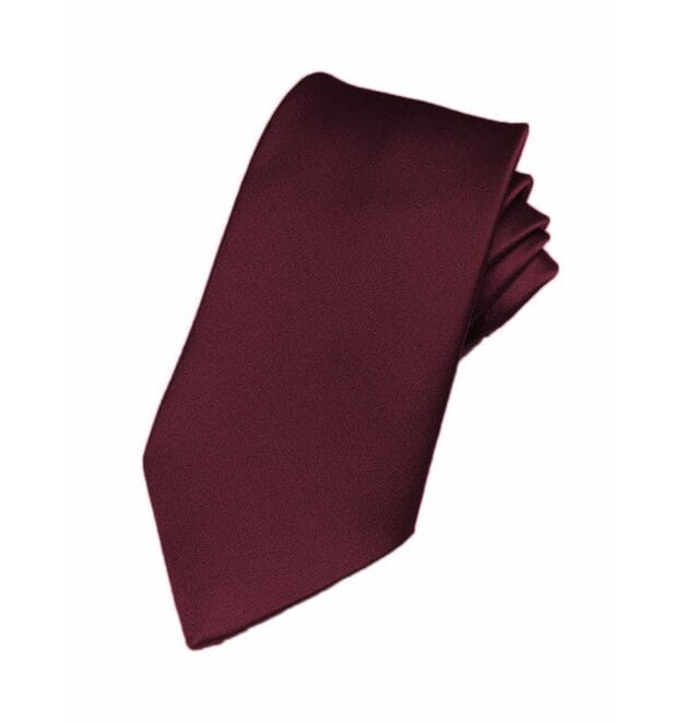 Fellini Plain Burgundy Tie