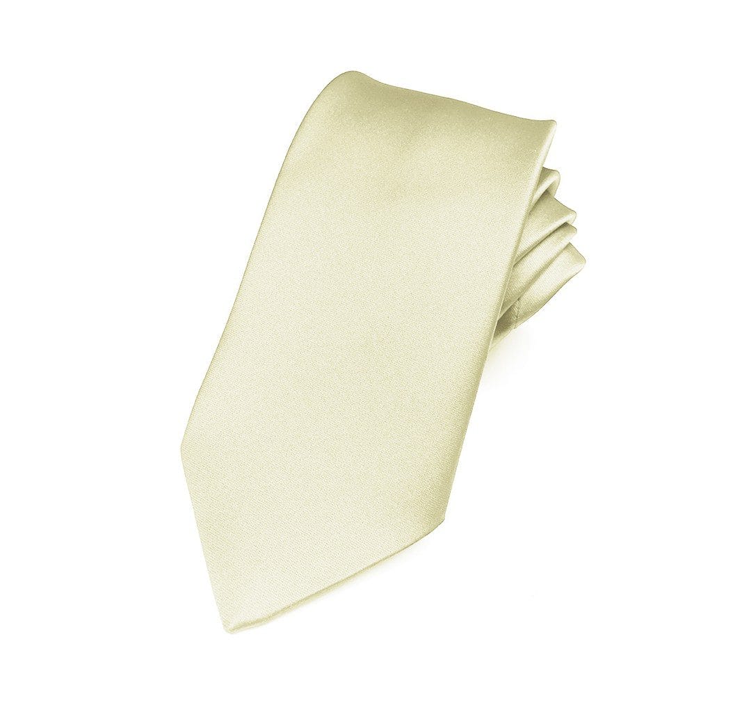 Fellini Plain Ivory Tie