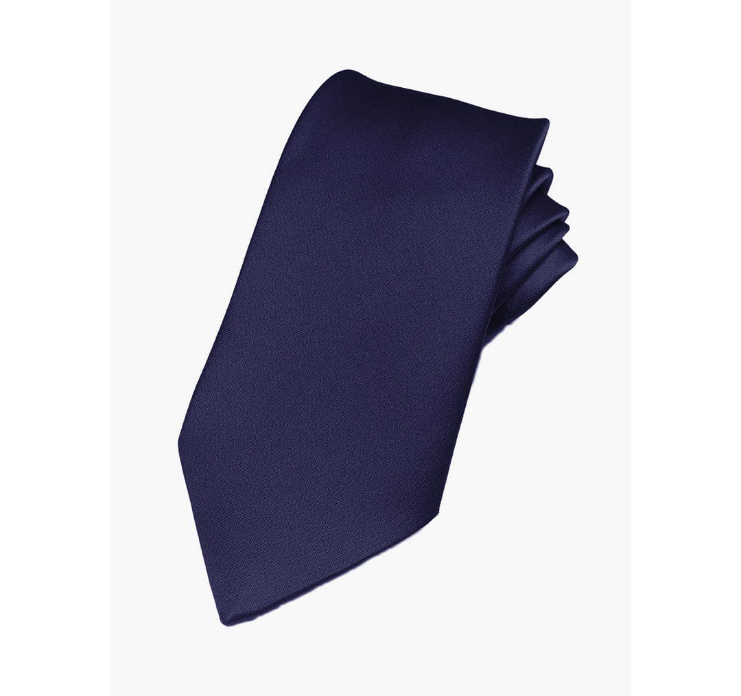 Fellini Plain Dark Navy Tie