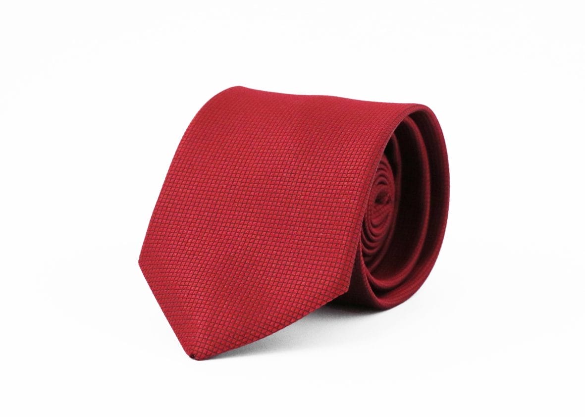 Fellini Jacquard Red Tie - Image 2