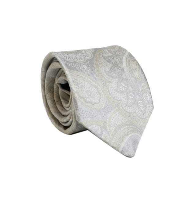 Premium Fellini Lux Paisley Champagne Tie