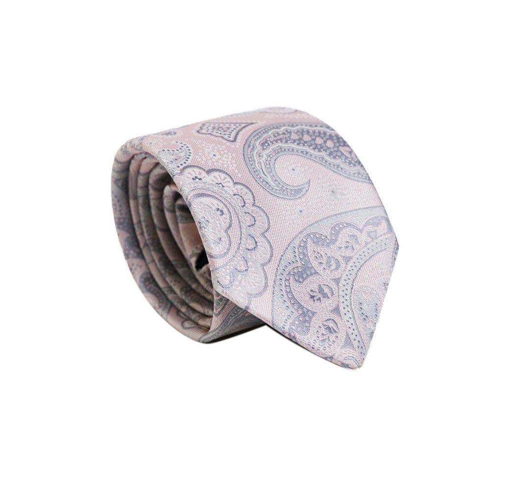 Premium Fellini Lux Paisley Pink Tie