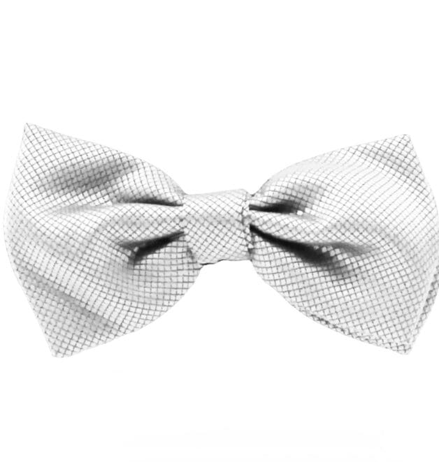 Fellini Jacquard Silver Bowtie