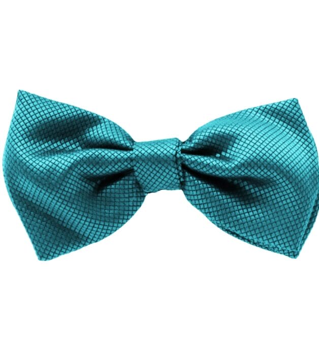 Fellini Jacquard Teal Bowtie