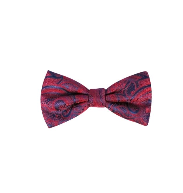 Burgundy Paisley Bowtie