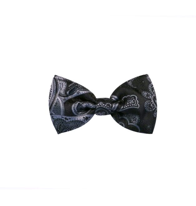 Charcoal Paisley Bowtie