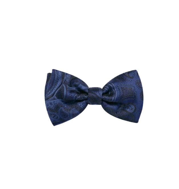 Navy Paisley Bowtie