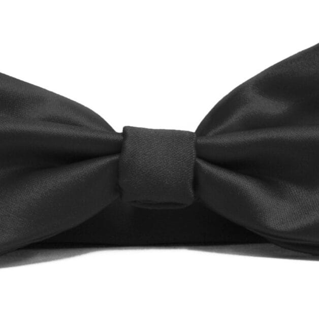 Fellini Plain Black Bowtie