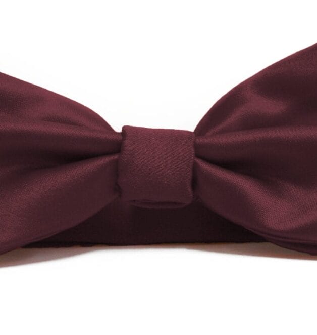Fellini Plain Burgundy Bowtie