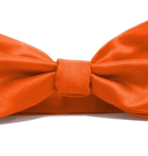 Fellini Plain Orange Bowtie