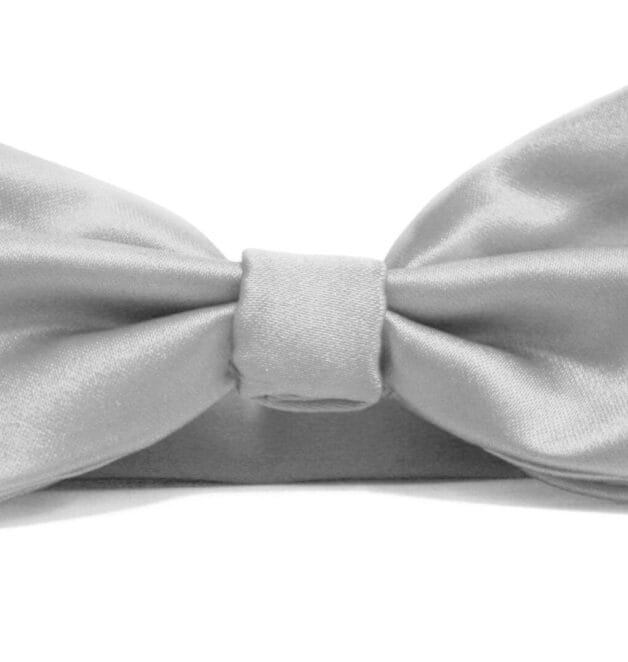 Fellini Plain Silver Bowtie