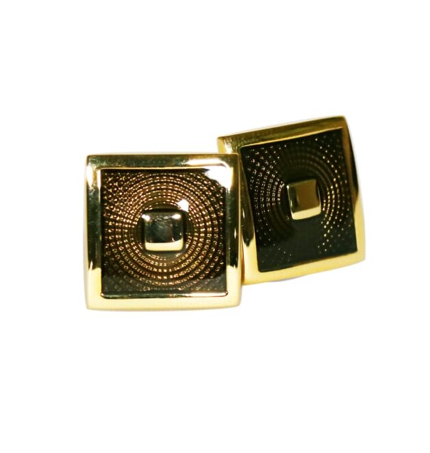 Gold Amber Square Cufflinks