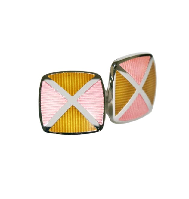 Rose Ochre Cross Cufflinks