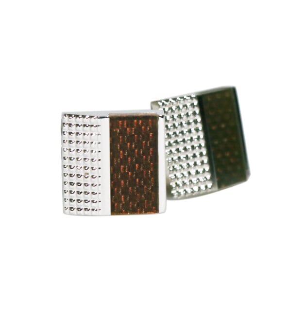 Inlaid Tobacco Cufflinks