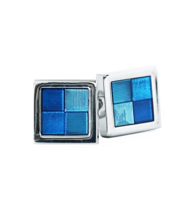 Iridescent Aqua Tiles Cufflinks