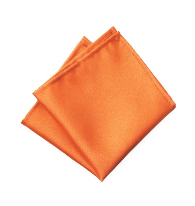 Fellini Plain Orange Pocket Square