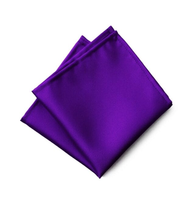 Fellini Plain Violet Pocket Square
