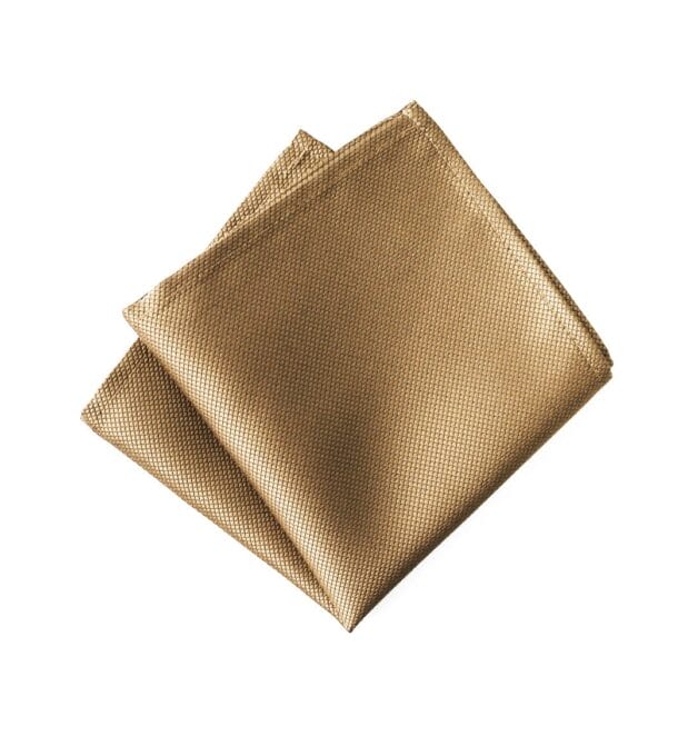 Jacquard Beige Pocket Square