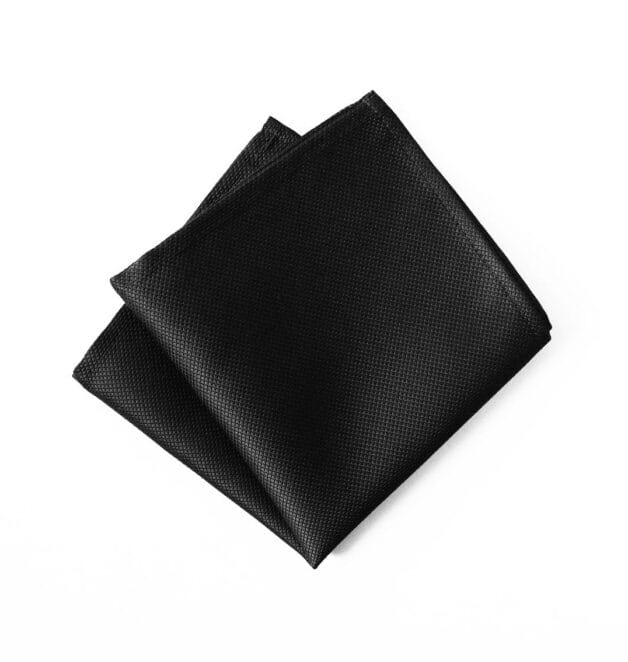 Jacquard Black Pocket Square