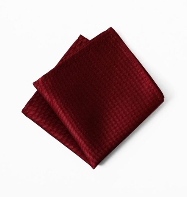Jacquard Burgundy Pocket Square
