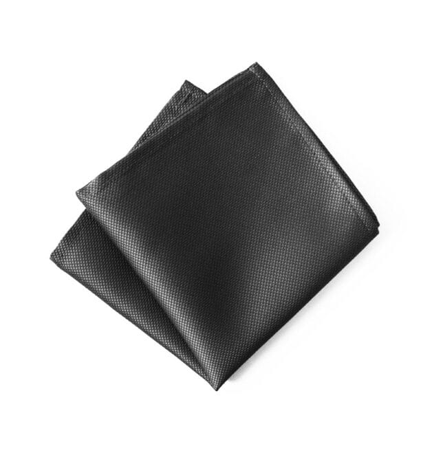 Jacquard Charcoal Pocket Square