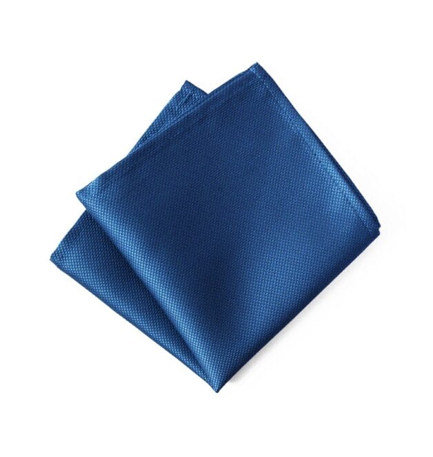 Jacquard Cobalt Blue Pocket Square