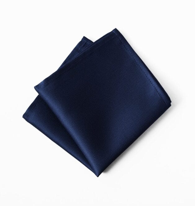 Jacquard Navy Pocket Square