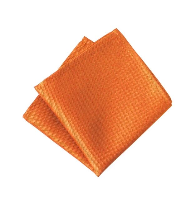 Jacquard Orange Pocket Square