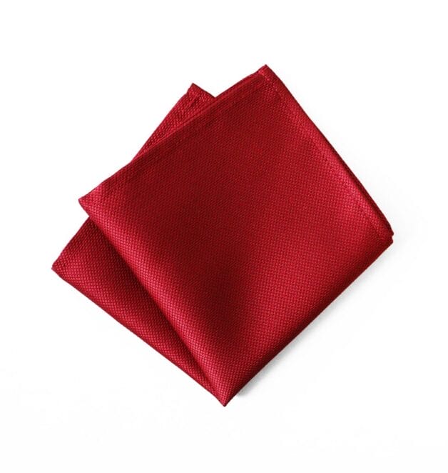 Jacquard Red Pocket Square