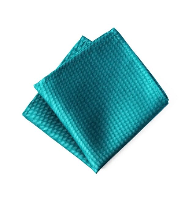 Jacquard Teal Pocket Square
