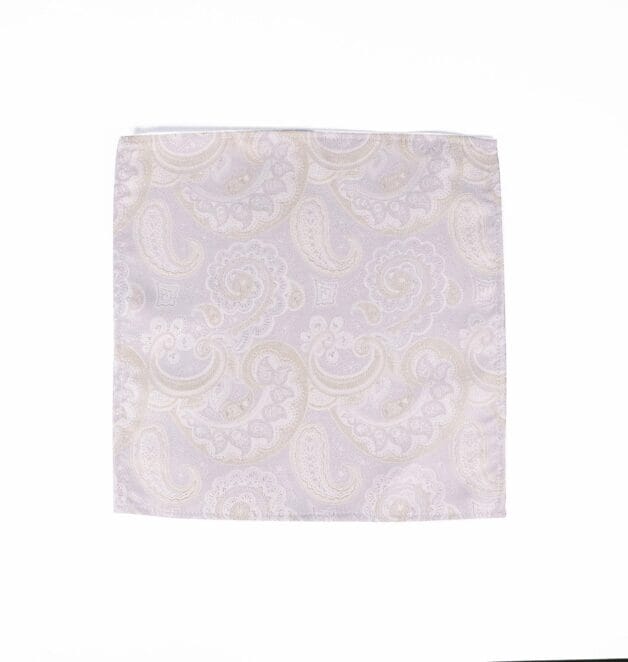 Champagne Paisley Pocket Square