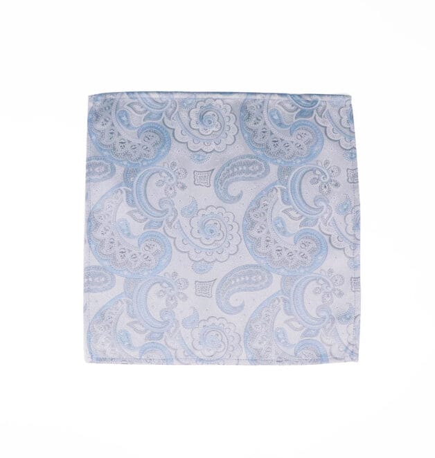Sky Blue Paisley Pocket Square