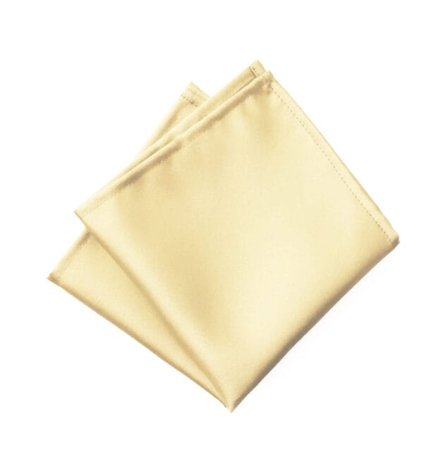 Fellini Plain Champagne Pocket Square