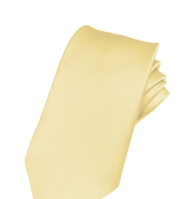 Fellini Plain Champagne Tie