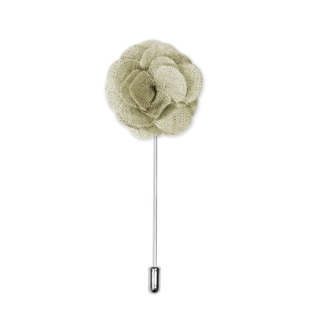 Natural - Linen Lapel Pin