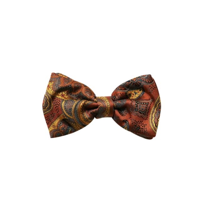 Cognac Paisley Bowtie