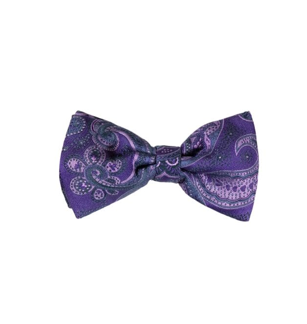Purple Paisley Bowtie