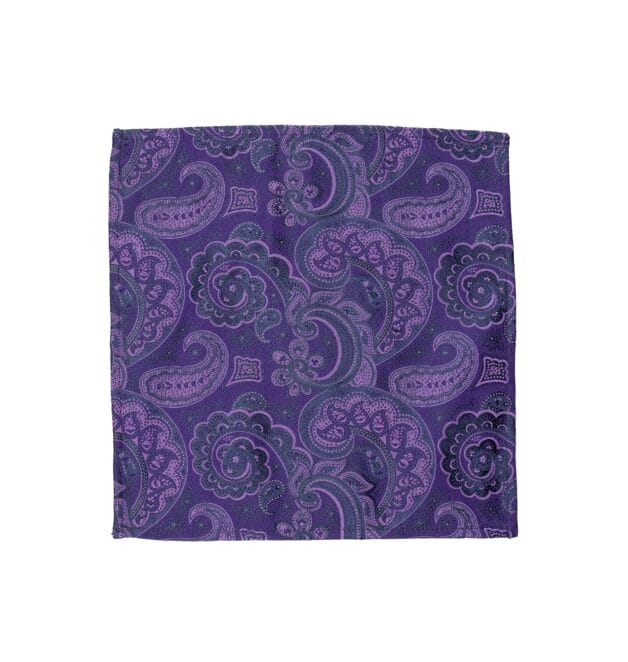 Purple Paisley Pocket Square
