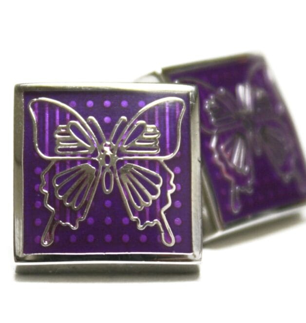 Butterfly Purple Cufflinks